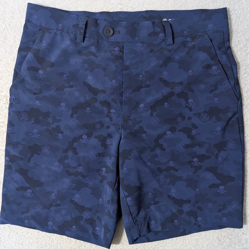 NEW G/FORE Maverick hybrid Golf Shorts Mens 30/8 Navy Camo‎ Skull Stretch
